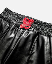 Load image into Gallery viewer, Printed Faux Leather Elastic Trouser (Black)

