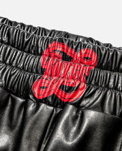 Load image into Gallery viewer, Printed Faux Leather Elastic Trouser (Black)
