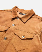 Load image into Gallery viewer, Corduroy Perforated Trucker Jacket (Brown)
