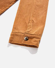 Load image into Gallery viewer, Corduroy Perforated Trucker Jacket (Brown)
