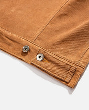 Load image into Gallery viewer, Corduroy Perforated Trucker Jacket (Brown)
