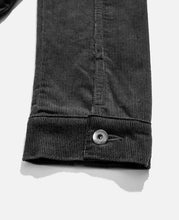 Load image into Gallery viewer, Corduroy Perforated Trucker Jacket W/Cross (Grey)
