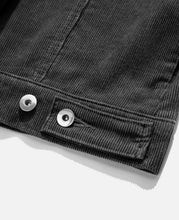 Load image into Gallery viewer, Corduroy Perforated Trucker Jacket W/Cross (Grey)
