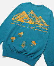 Load image into Gallery viewer, Jacquard Tropical Pyramids Knit Pullover

