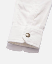Load image into Gallery viewer, Tri-Color Hood Zip Up L/S Shirt (White)
