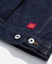 Load image into Gallery viewer, Chinoise Denim Trucker Jacket (Blue)
