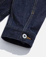 Load image into Gallery viewer, Chinoise Denim Trucker Jacket (Blue)
